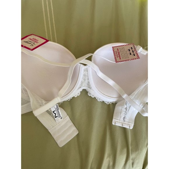 Maidenform White Lace Padded Full Coverage 5-Way Strap Bra - 40C - Picture 11 of 13